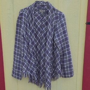 Natural Reflections Purple Plaid Cape